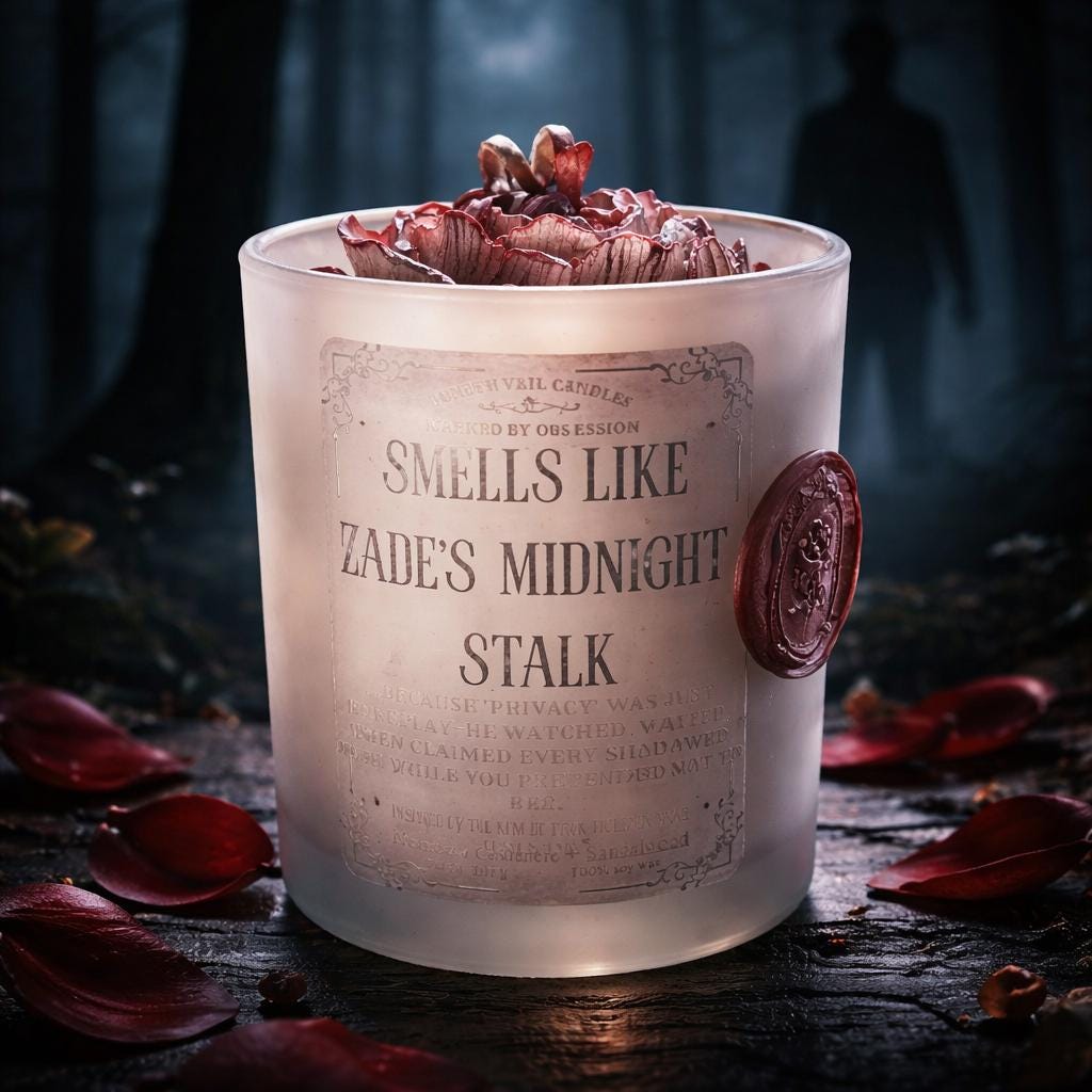 Zade's Midnight Stalk Soy Candle | Moroccan Cashmere | Haunting Adeline's | Dark Romance Collection