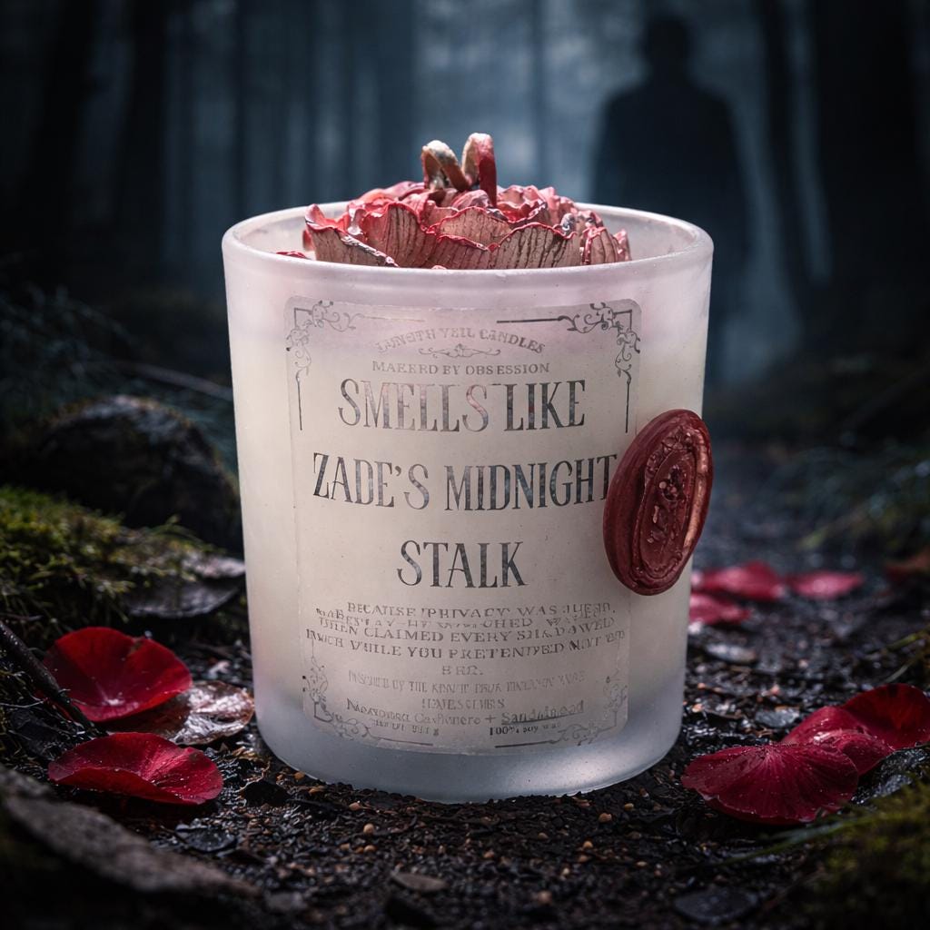 Zade's Midnight Stalk Soy Candle | Moroccan Cashmere | Haunting Adeline's | Dark Romance Collection