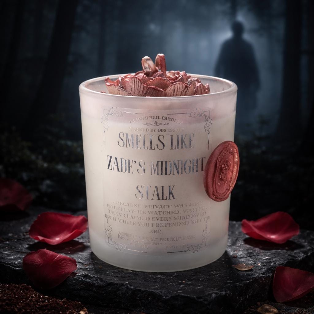 Zade's Midnight Stalk Soy Candle | Moroccan Cashmere | Haunting Adeline's | Dark Romance Collection