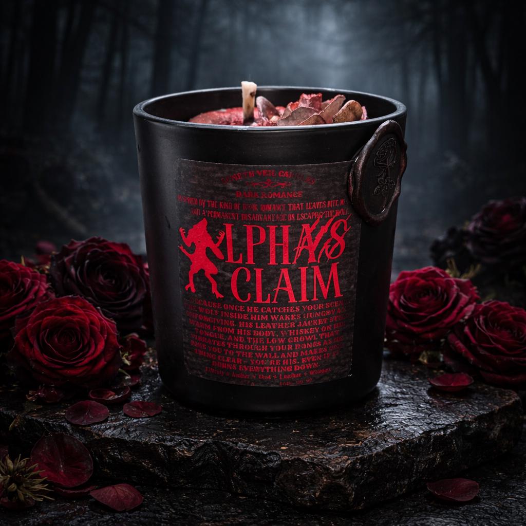 Alpha’s Claim Derek Hale Candle | Teen Wolf Dark Romance | Library Leather Whiskey Soy Candle | BookTok Gift