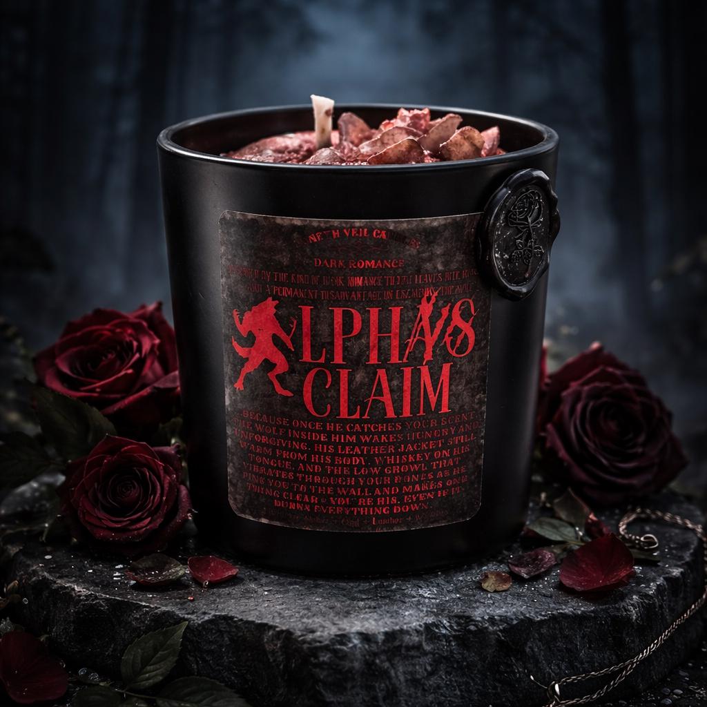 Alpha’s Claim Derek Hale Candle | Teen Wolf Dark Romance | Library Leather Whiskey Soy Candle | BookTok Gift