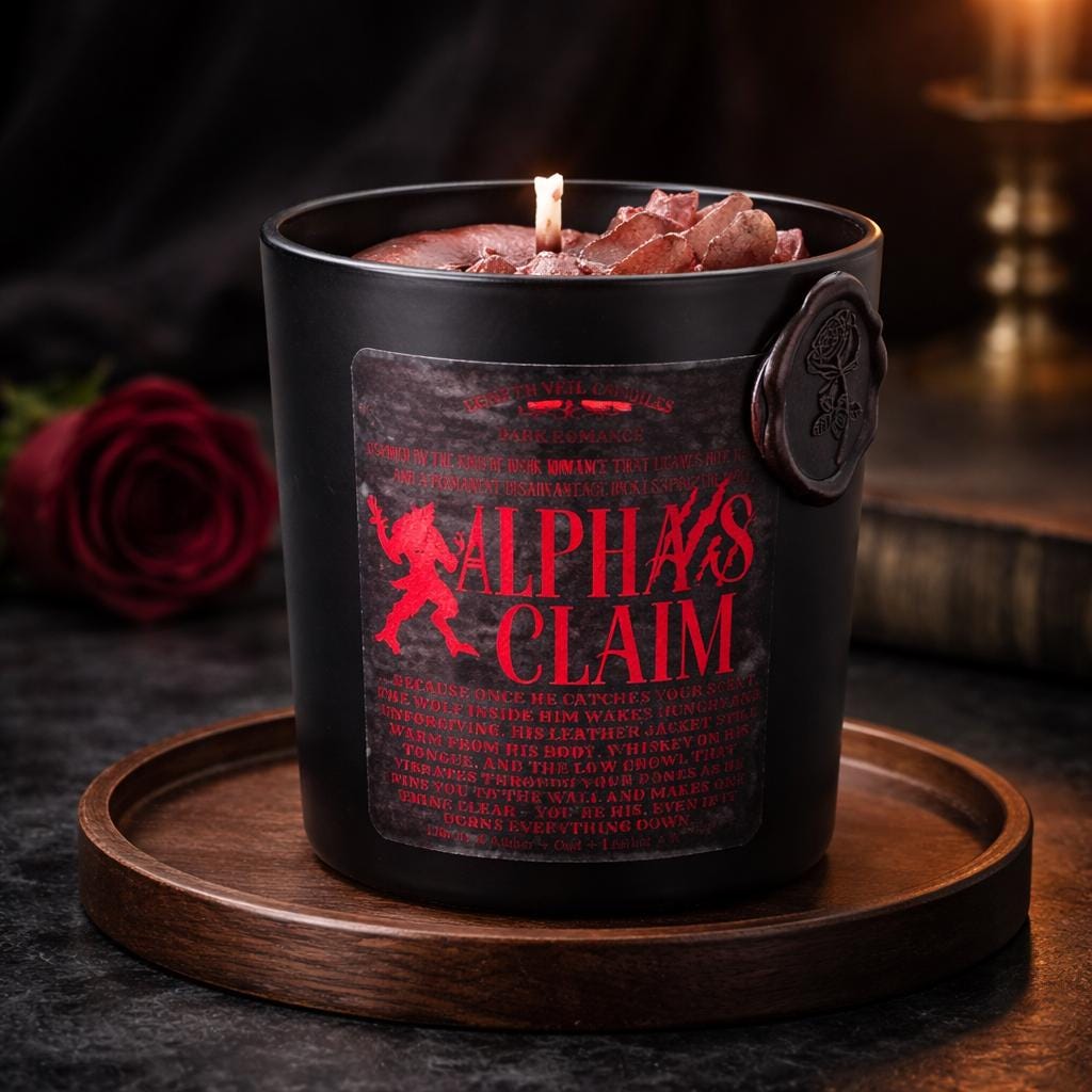 Alpha’s Claim Derek Hale Candle | Teen Wolf Dark Romance | Library Leather Whiskey Soy Candle | BookTok Gift