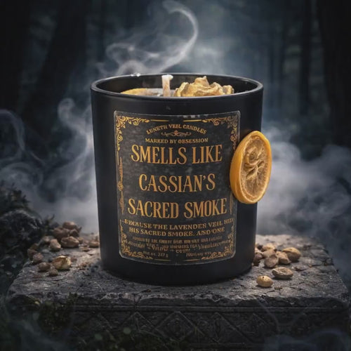 Cassian Sacred Smoke Candle | ACOTAR Dark Romance | Lavender Vetiver Soy Candle | BookTok Gift
