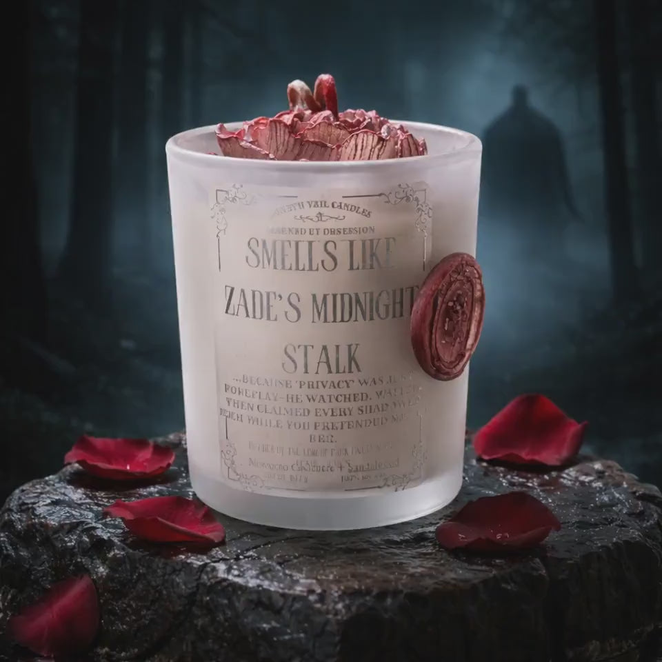 Zade's Midnight Stalk Soy Candle | Moroccan Cashmere | Haunting Adeline's | Dark Romance Collection